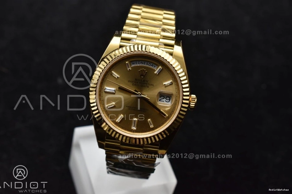 ARF 1:1 228238 YG Gold Bracelet Sustainable Date Best Edition Day Weight) 40 President Dial 654 VR3255 Crystal On (Gain 1001